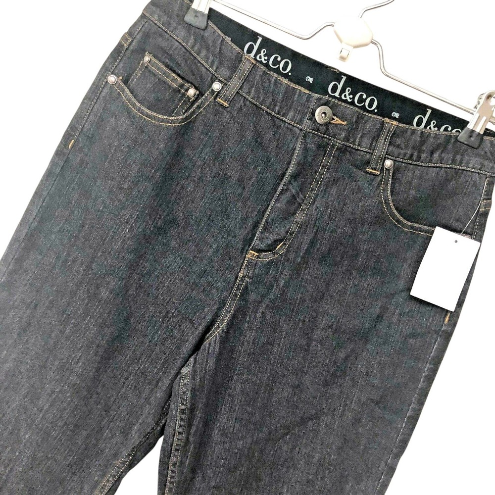 Denim‎ & Co Black How Fitting Boot Cut Jeans Slimming Women's 8 NWOT 29 x 31